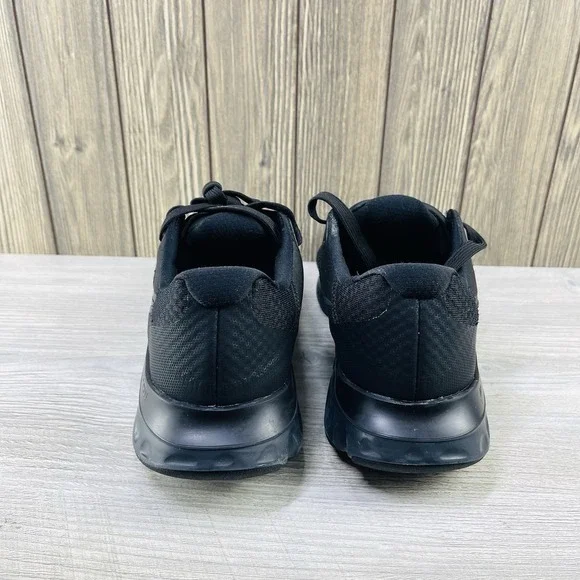 Nike Renew Run 2 Shoes Men's 11  Triple Black Low Top Athletic Running Sneakers - Picture 12 of 16